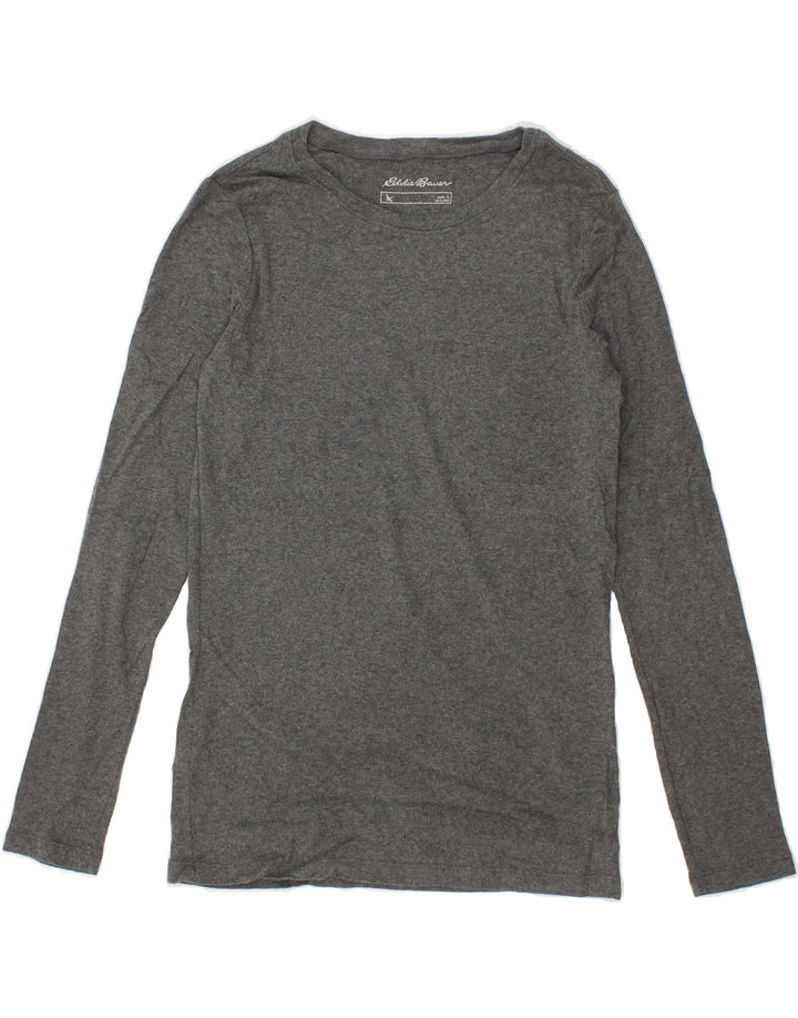 EDDIE BAUER Womens Top Long Sleeve UK 16 Large Grey Cotton Vintage Eddie Bauer and Second-Hand Eddie Bauer from Messina Hembry 