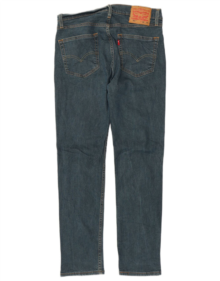 Мужские джинсы Levi's 511 Slim W32 L30 Темно-синие, хлопок