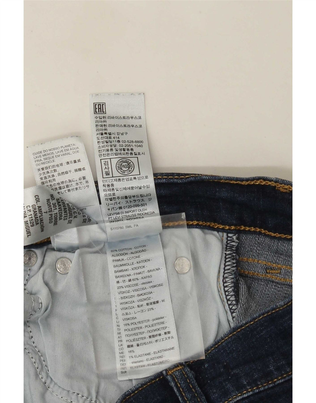Женские узкие джинсы-бойфренды Levi's W29 L27, синие, хлопок