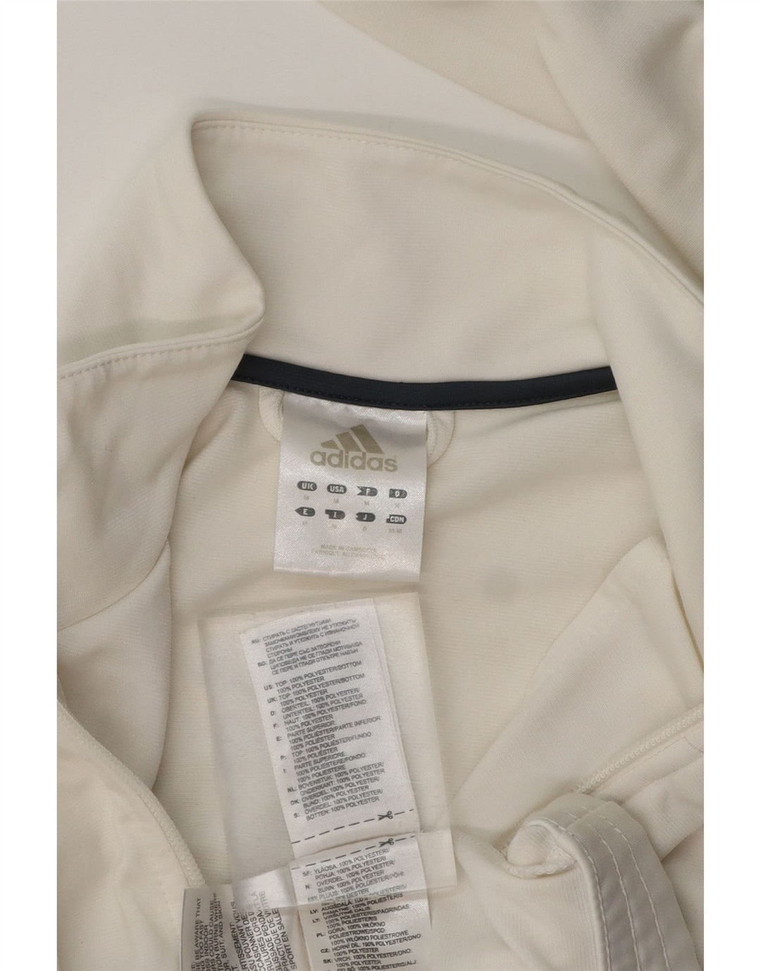 Мужской спортивный костюм ADIDAS, верхняя куртка, средний белый полиэстер с цветными блоками