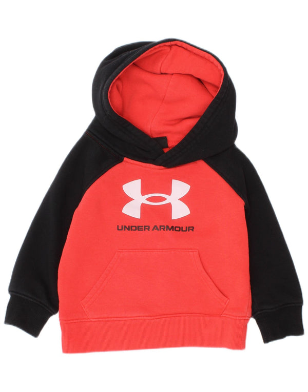 Джемпер с капюшоном Under Armour для мальчиков с рисунком, 9–12 месяцев, красный с цветными блоками