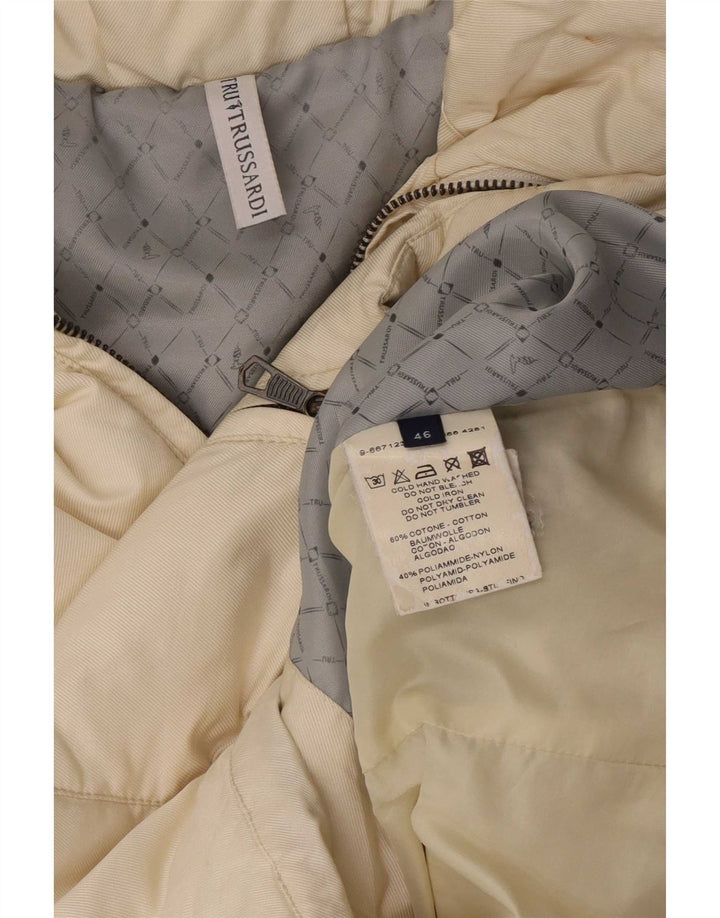 Женская стеганая куртка Trussardi IT 46, большой цвет, белый хлопок