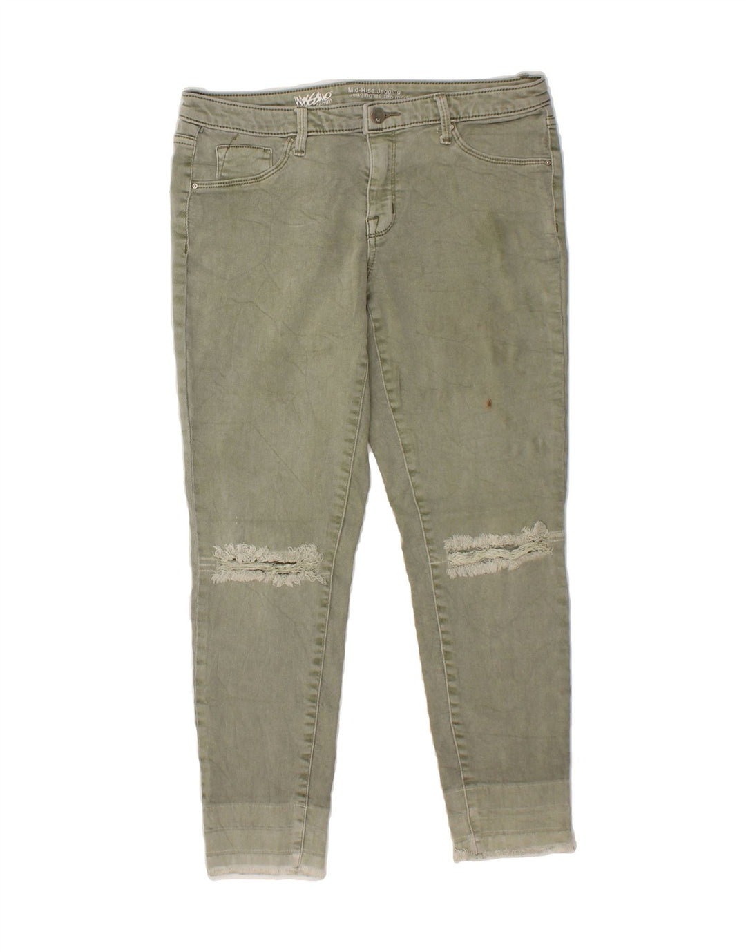 MOSSIMO Womens Mid Rise Jegging Jeans US 8 Medium W30 L26 Green Cotton Vintage Mossimo and Second-Hand Mossimo from Messina Hembry 
