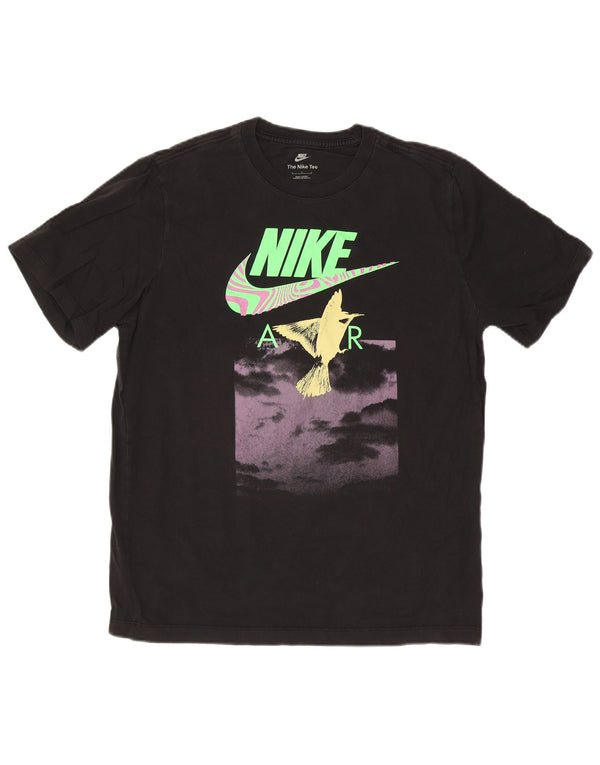 Мужская футболка с рисунком Nike, большой черный хлопок