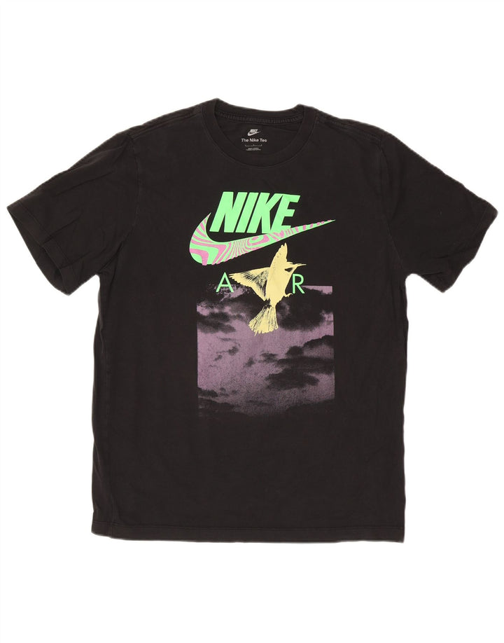 Мужская футболка с рисунком Nike, большой черный хлопок