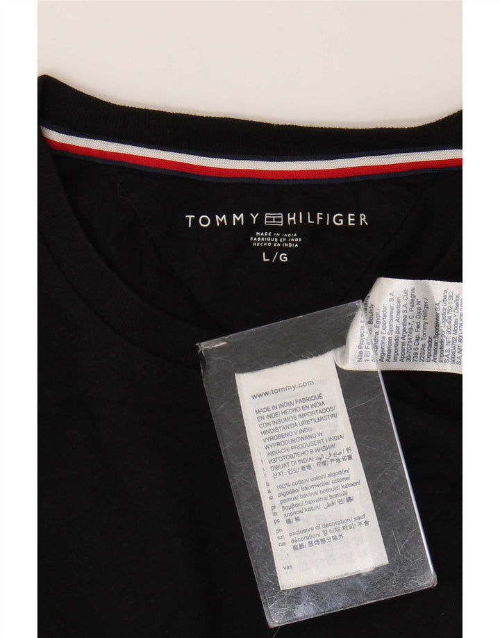 Мужская футболка Tommy Hilfiger, большой черный хлопок