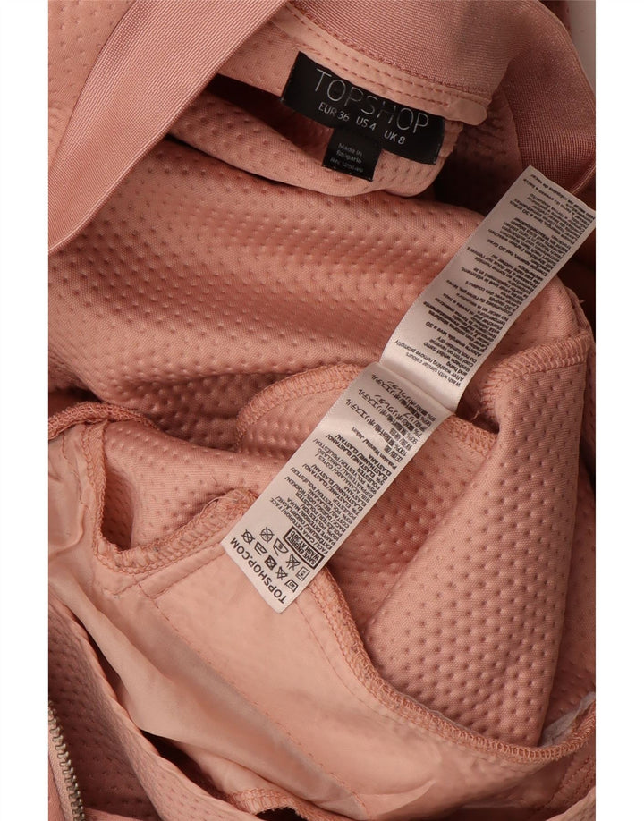 Женская куртка-бомбер Topshop UK 8, маленький розовый полиэстер