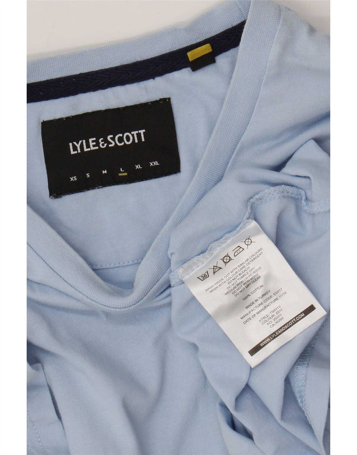 Мужская футболка Lyle & Scott, большой синий цвет, хлопок