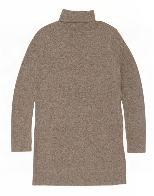 Женское платье-джемпер с длинными рукавами Zara UK 10, маленький серый полиэстер с крапинками