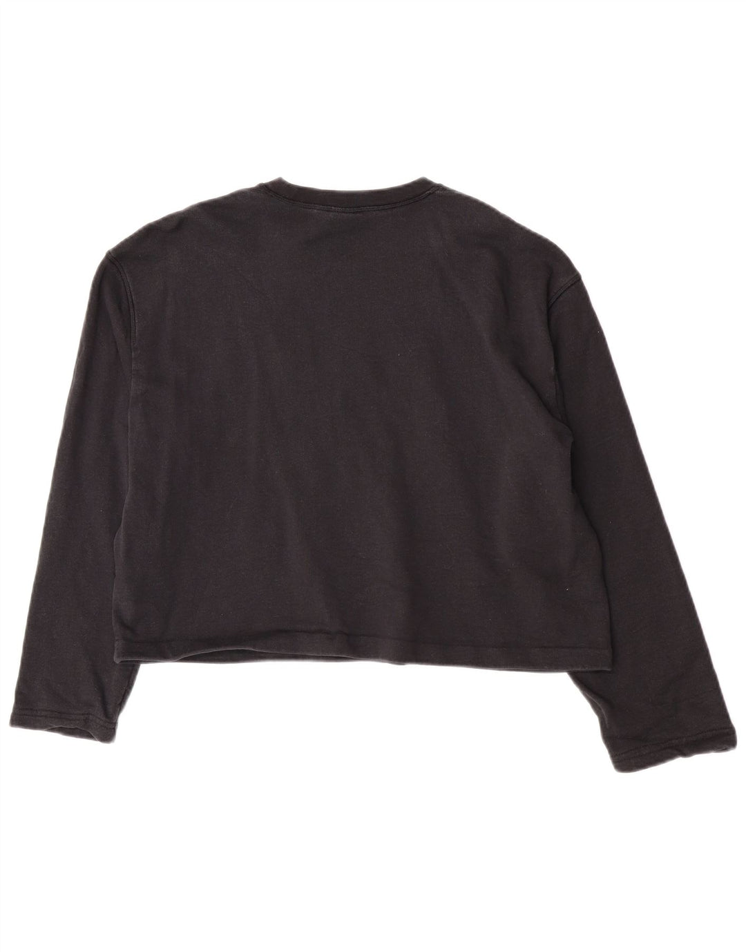 Женский укороченный топ с рисунком Adidas Oversized с длинным рукавом UK 8, маленький черный