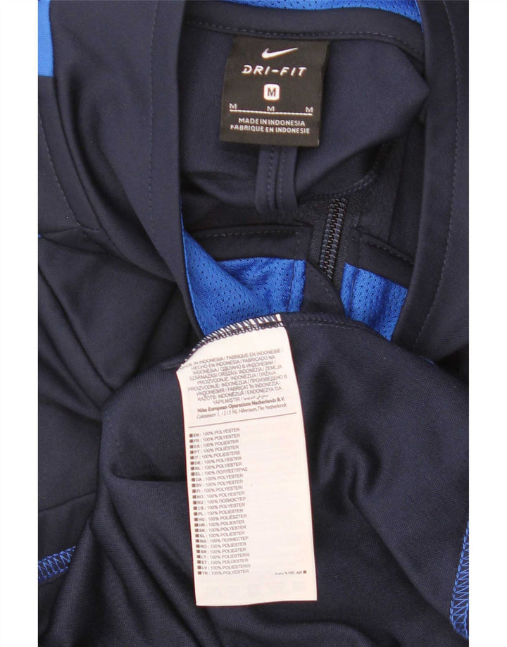Мужская спортивная куртка Nike Dri Fit с графическим рисунком, средний темно-синий цветной блок