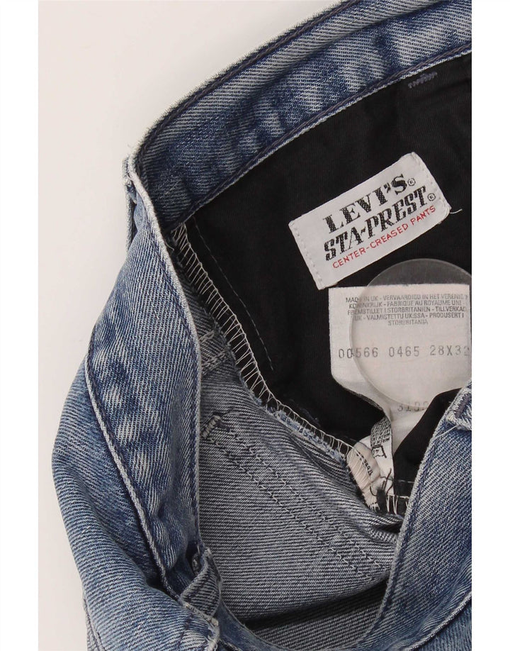 Женские потертые прямые джинсы Levi's W28 L32, синий хлопок