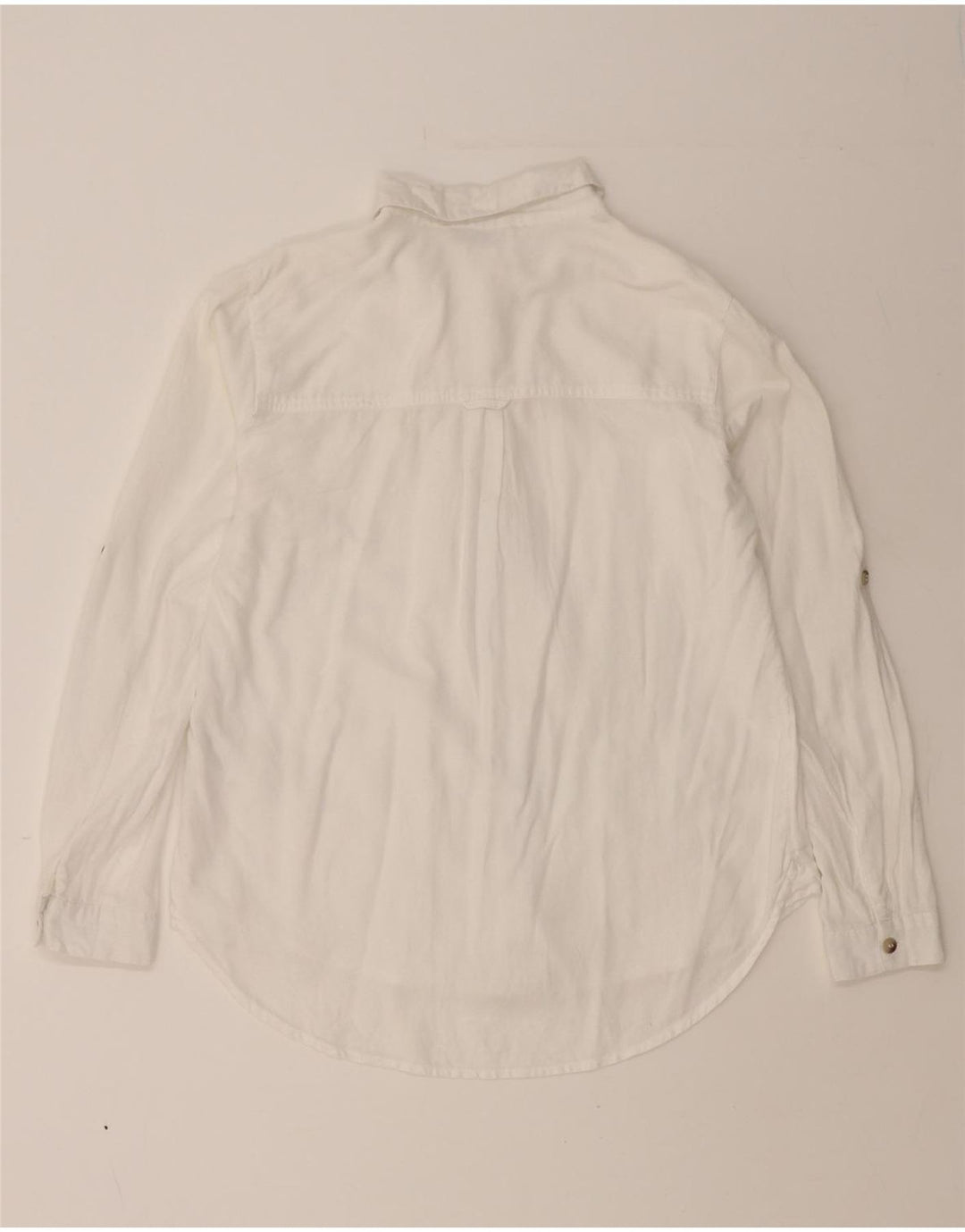 OASIS Womens Denim Shirt UK 8 Small White Cotton Vintage Oasis and Second-Hand Oasis from Messina Hembry 