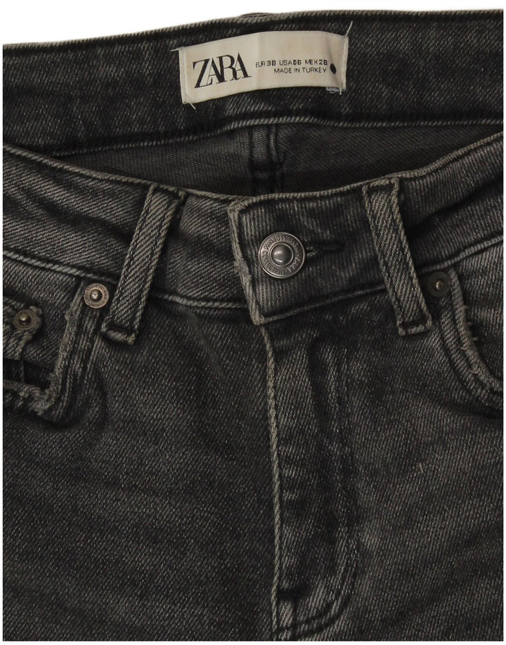 ZARA Womens Distressed Slim Jeans EU 38 Small W28 L27 Grey Cotton