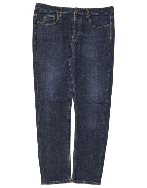 Женские узкие джинсы Benetton W34 L28 синие