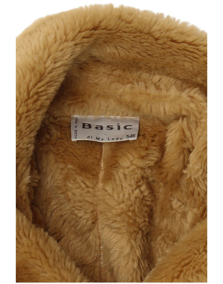 Базовая женская куртка из шерпы UK 18 XL Бежевая