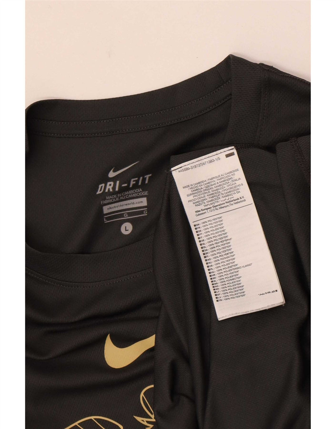 Мужская футболка Nike Dri Fit с графическим рисунком, большой серый полиэстер