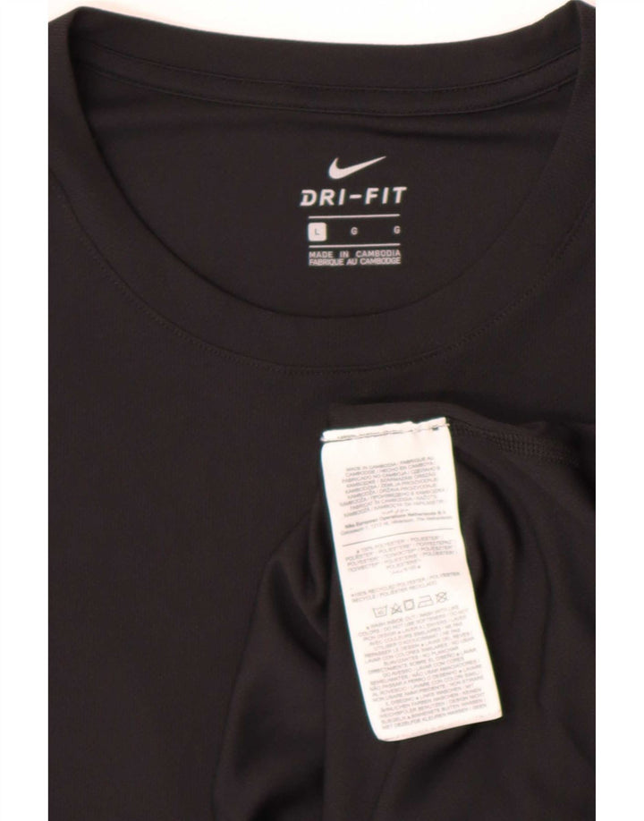 Мужская футболка Nike Dri Fit с графикой, большой черный полиэстер