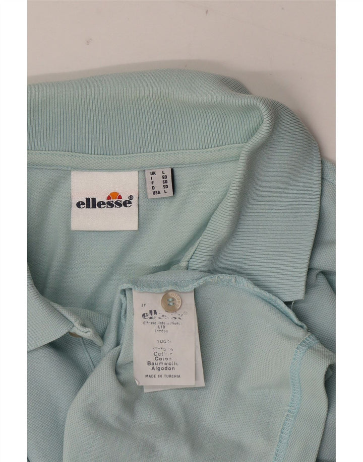 Мужская рубашка поло Ellesse, большая синяя хлопковая