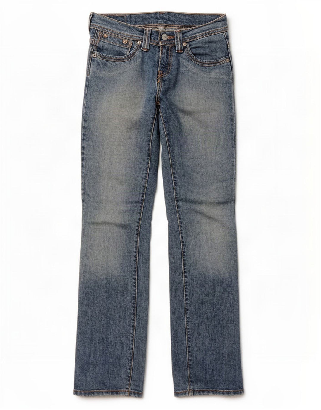 Женские прямые джинсы Levi's W28 L32 синие, хлопок