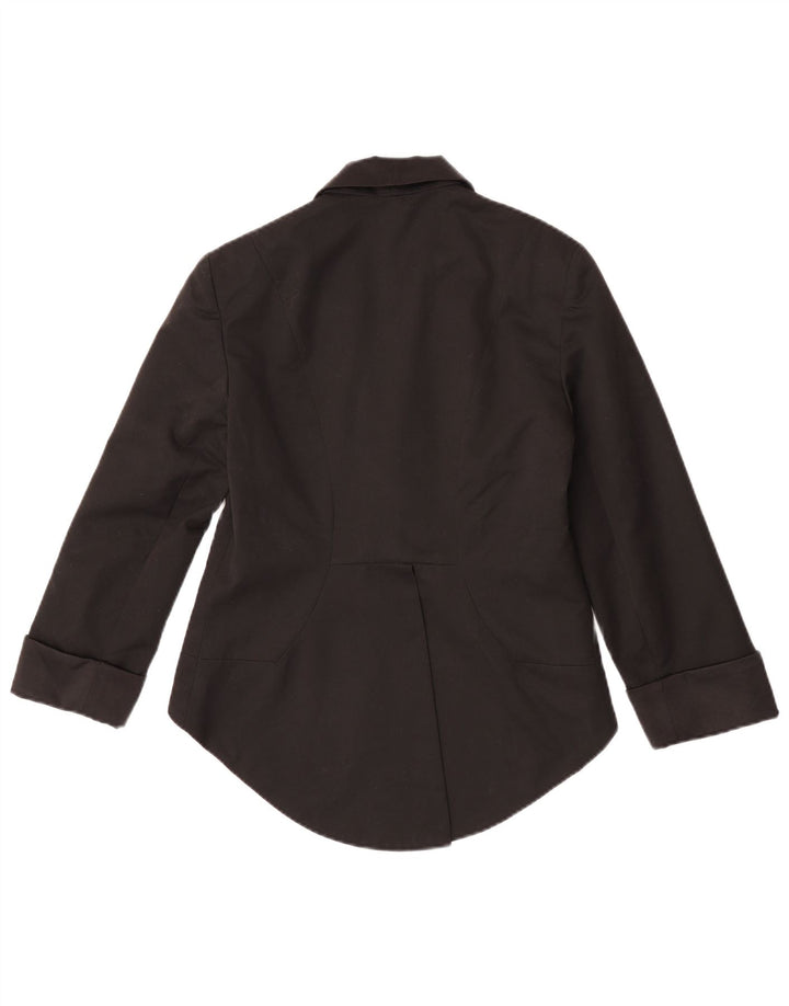 Topshop Женский фрак-блейзер с рукавом 3/4, Великобритания 12, средний черный