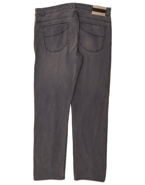 SIVIGLIA Мужские прямые повседневные брюки W38 L31 Серые хлопковые