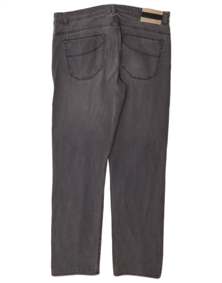 SIVIGLIA Мужские прямые повседневные брюки W38 L31 Серые хлопковые