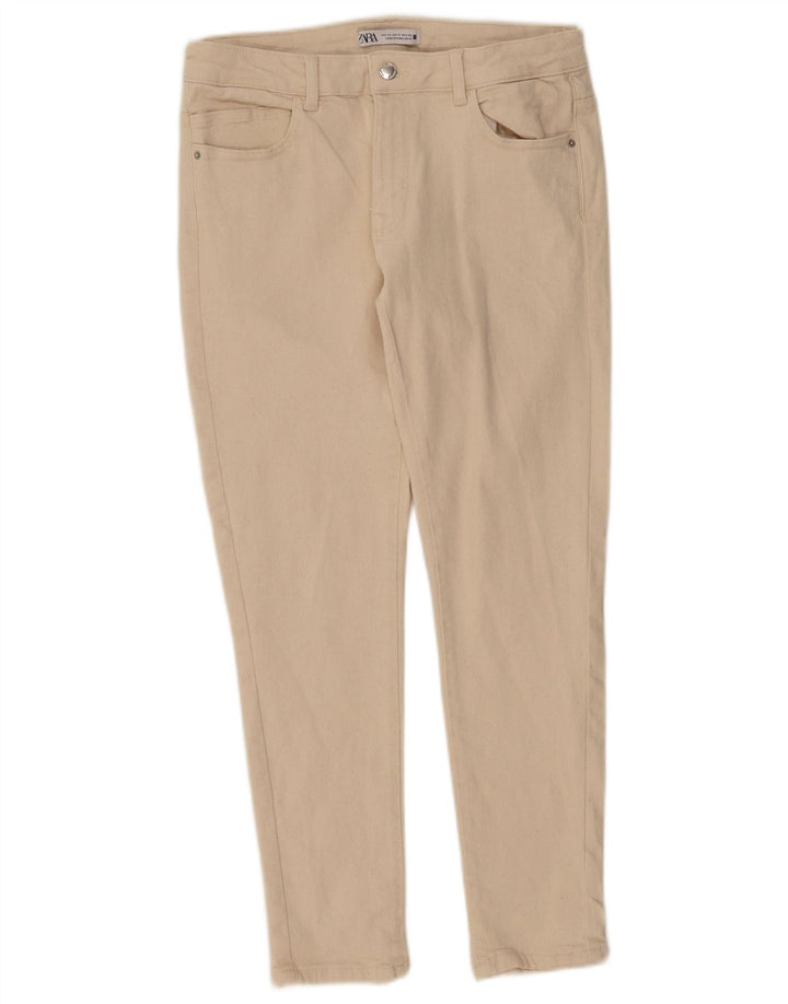 Женские узкие джинсы Zara EU 42, большие W32 L28, бежевые