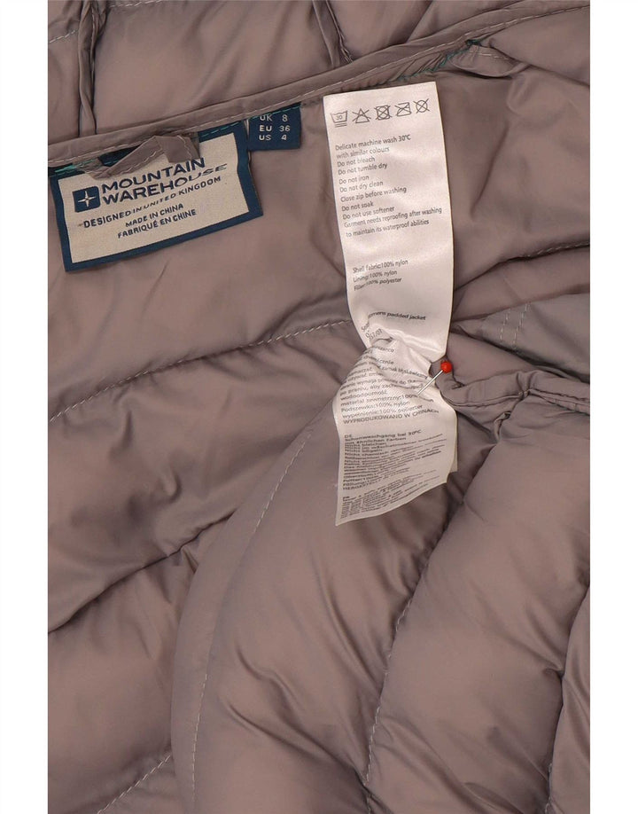 Женская стеганая куртка с капюшоном Mountain Warehouse, Великобритания, 8, маленькая, зеленая, с цветными блоками