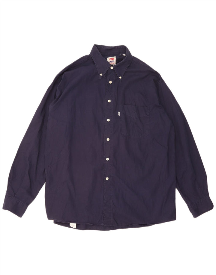 Мужская рубашка Levi's 2XL, темно-синяя, хлопок