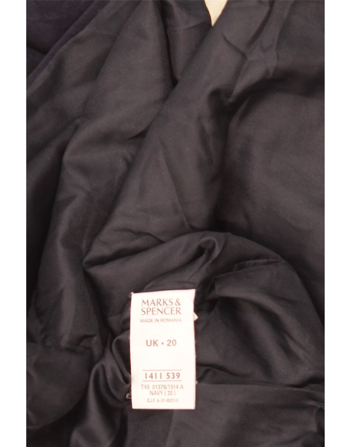 Женская куртка Marks & Spencer UK 20 2XL Темно-синяя, полиэстер