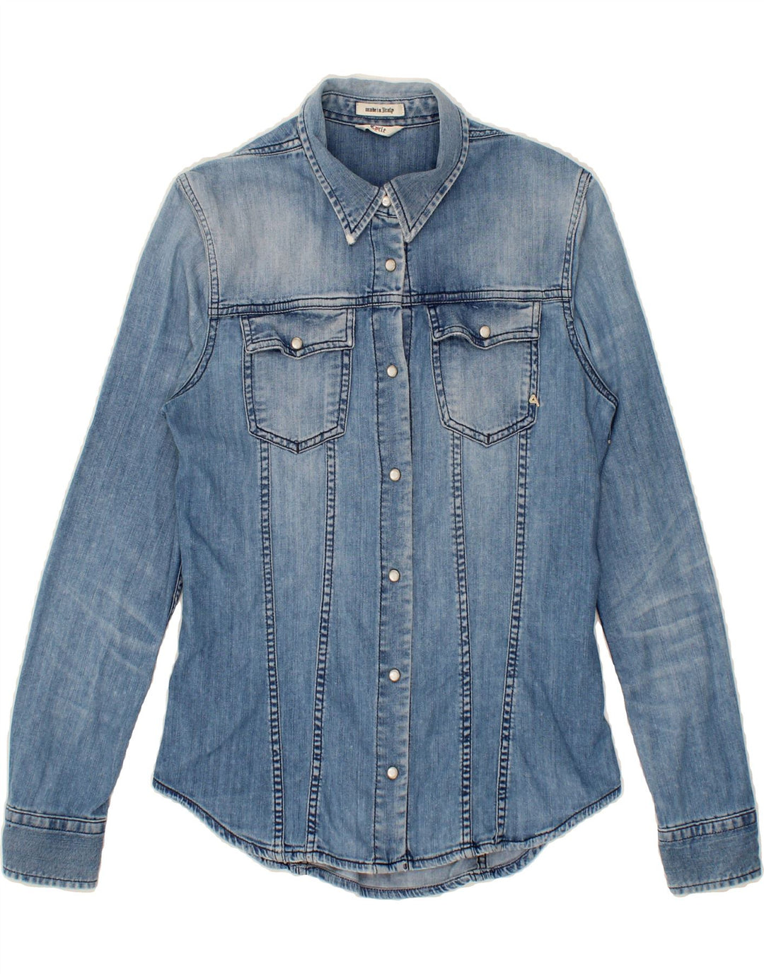 CYCLE Womens Denim Shirt UK 10 Small Blue Cotton Vintage Cycle and Second-Hand Cycle from Messina Hembry 