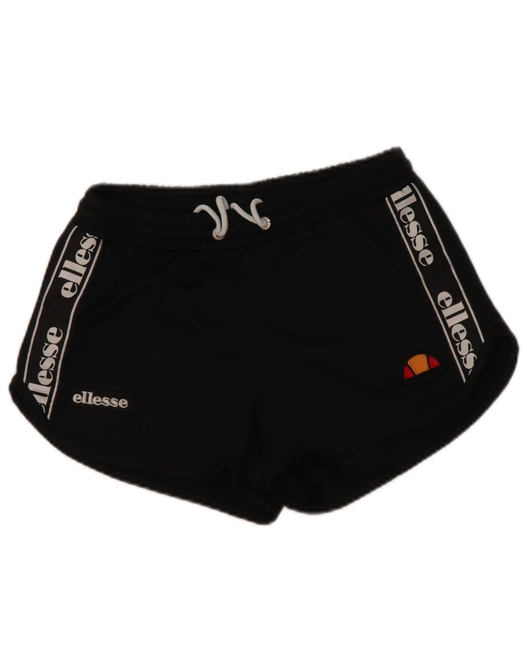 Женские спортивные шорты Ellesse с графическим рисунком UK 8, маленькие черные из полиэстера