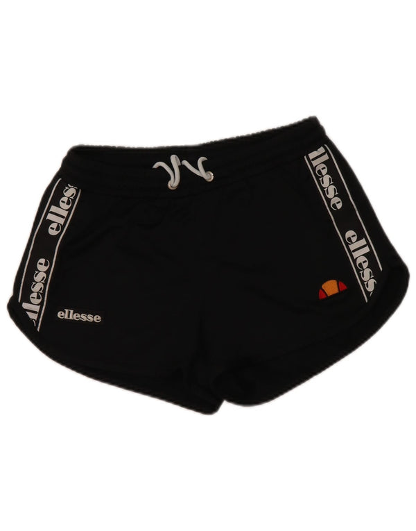 Женские спортивные шорты Ellesse с графическим рисунком UK 8, маленькие черные из полиэстера
