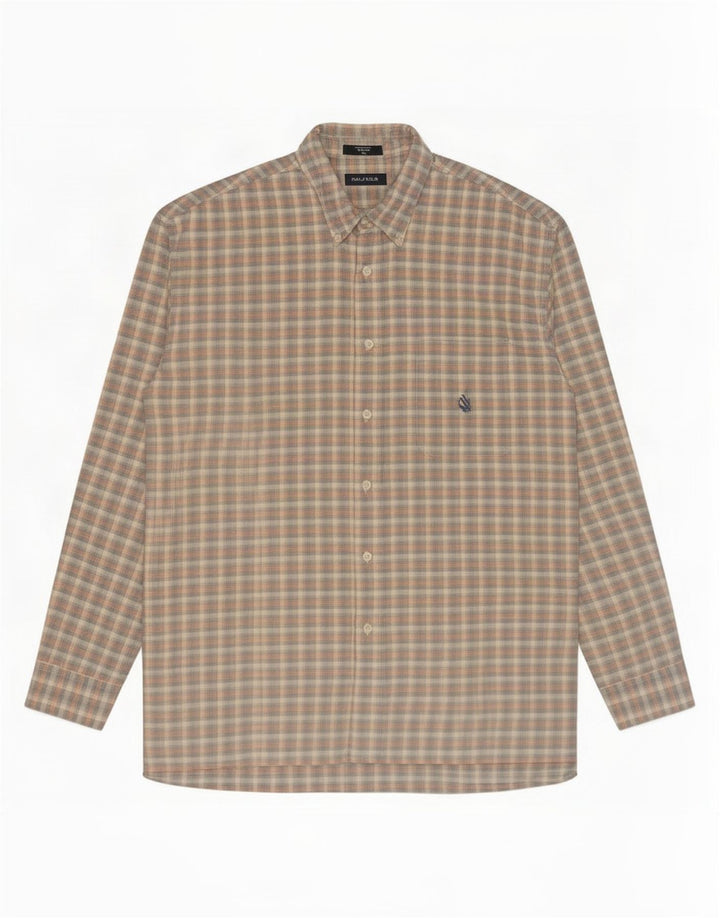 Мужская рубашка Nautica XL, хлопковая разноцветная клетка