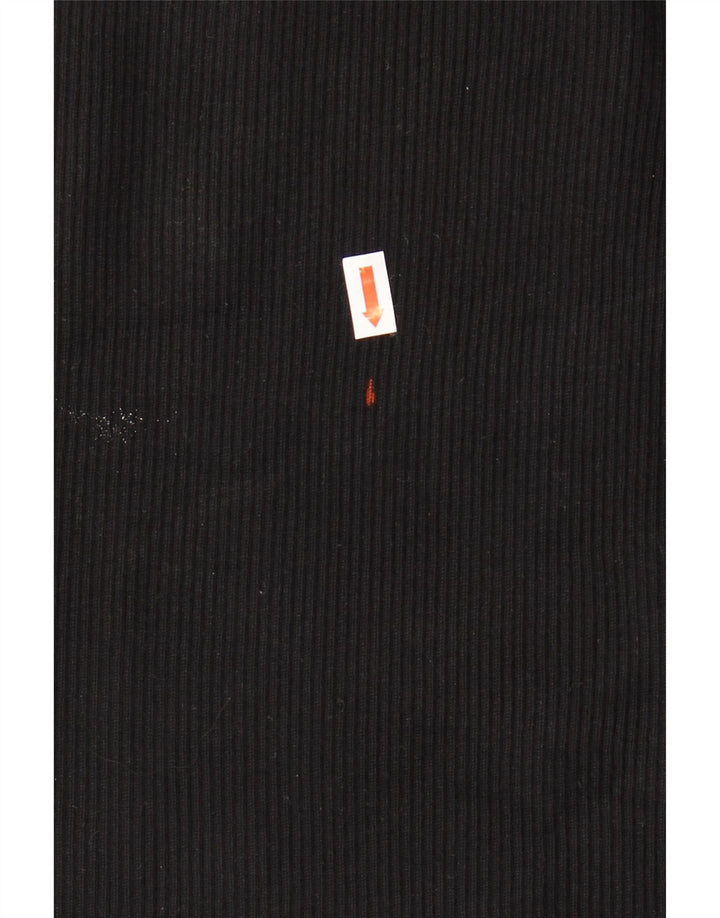 Женский укороченный джемпер с вырезом лодочкой ZARA UK 8, маленький черный вискоза