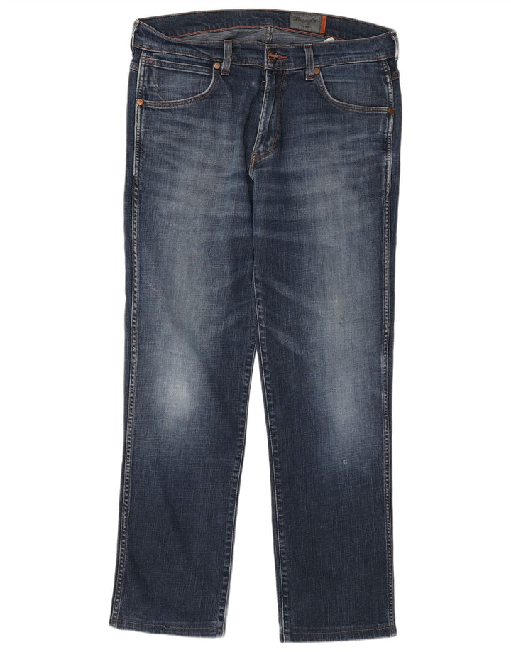 Мужские прямые джинсы Wrangler W34 L30 синие, хлопок