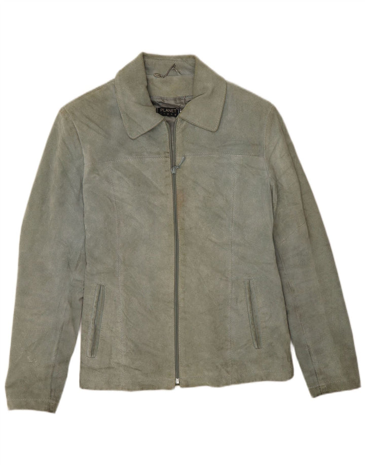Женская замшевая куртка Planet IT 44 Medium Green Leather