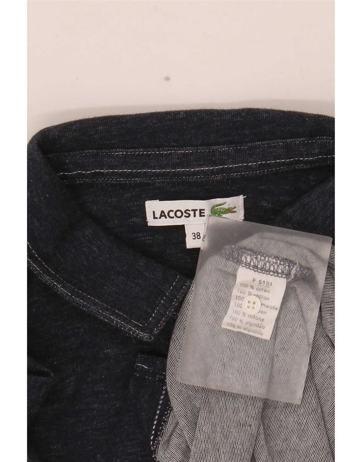 Lacoste Женское платье-рубашка, размер 38, средний темно-синий, хлопок