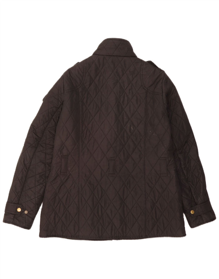 Женская стеганая куртка в стиле милитари Barbour UK 14, большая, черная, полиэстер
