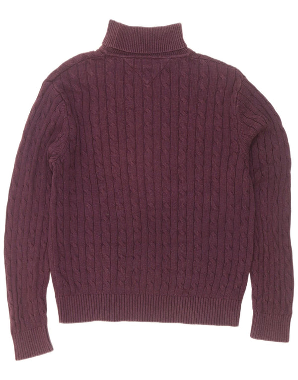 Tommy Hilfiger Мужской свитер с высоким воротником 2XL Фиолетовый хлопок