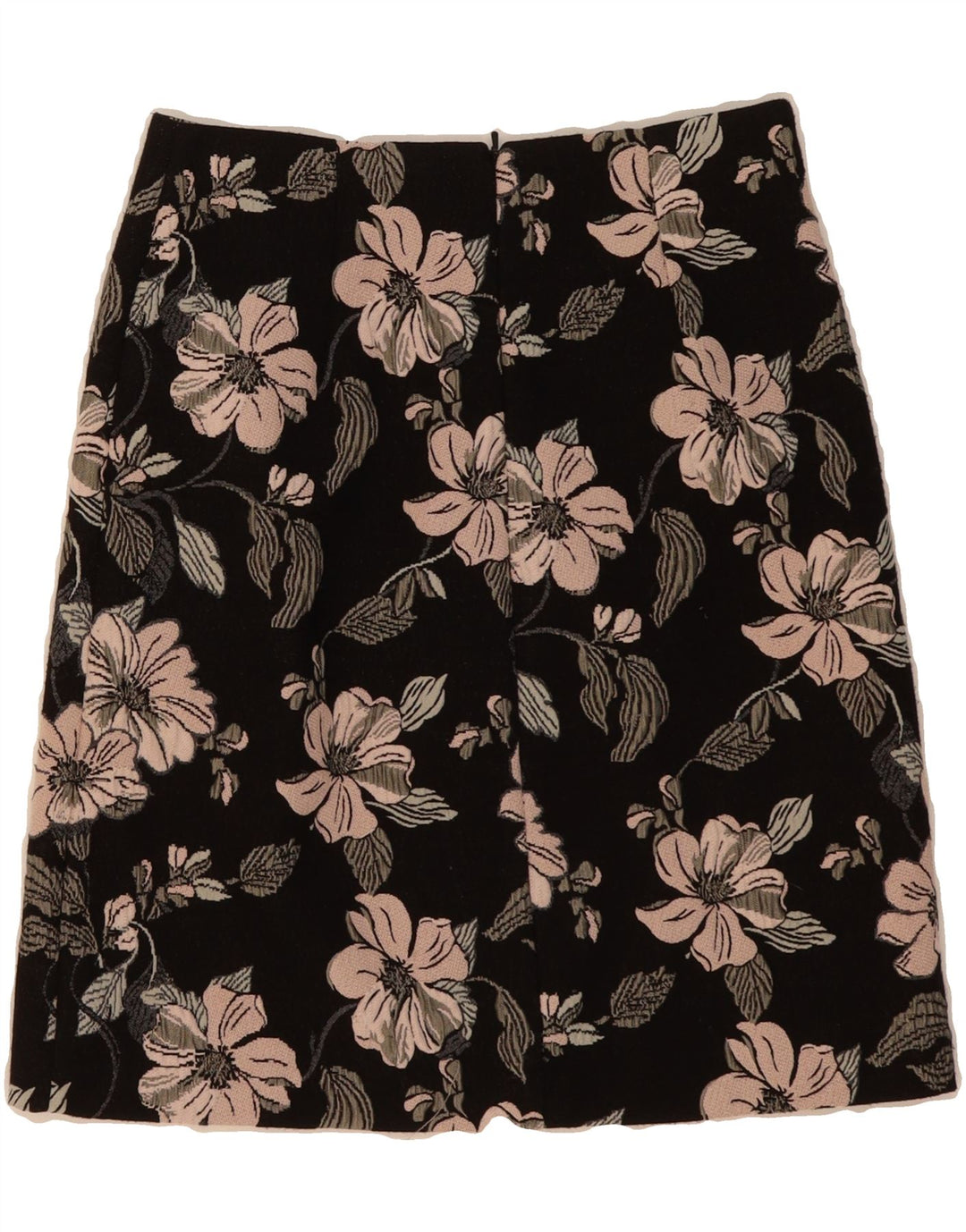 WAREHOUSE Womens A-Line Skirt UK 8 Small W26  Black Floral Polyester Vintage Warehouse and Second-Hand Warehouse from Messina Hembry 