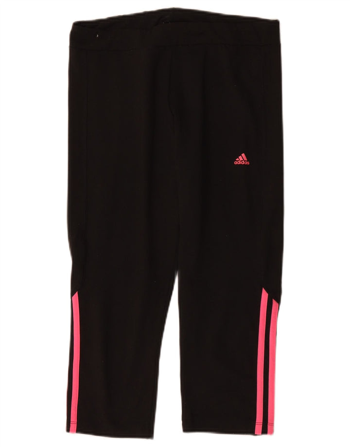 Женские леггинсы-капри Adidas Climalite UK 12/14, средний черный полиэстер
