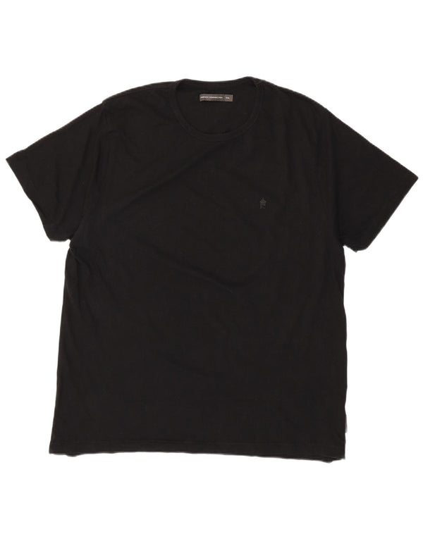 Женская футболка FRENCH CONNECTION Top UK 20 2XL, черный хлопок