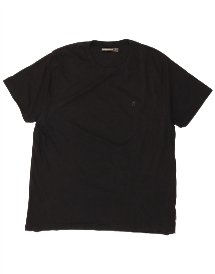 Женская футболка FRENCH CONNECTION Top UK 20 2XL, черный хлопок