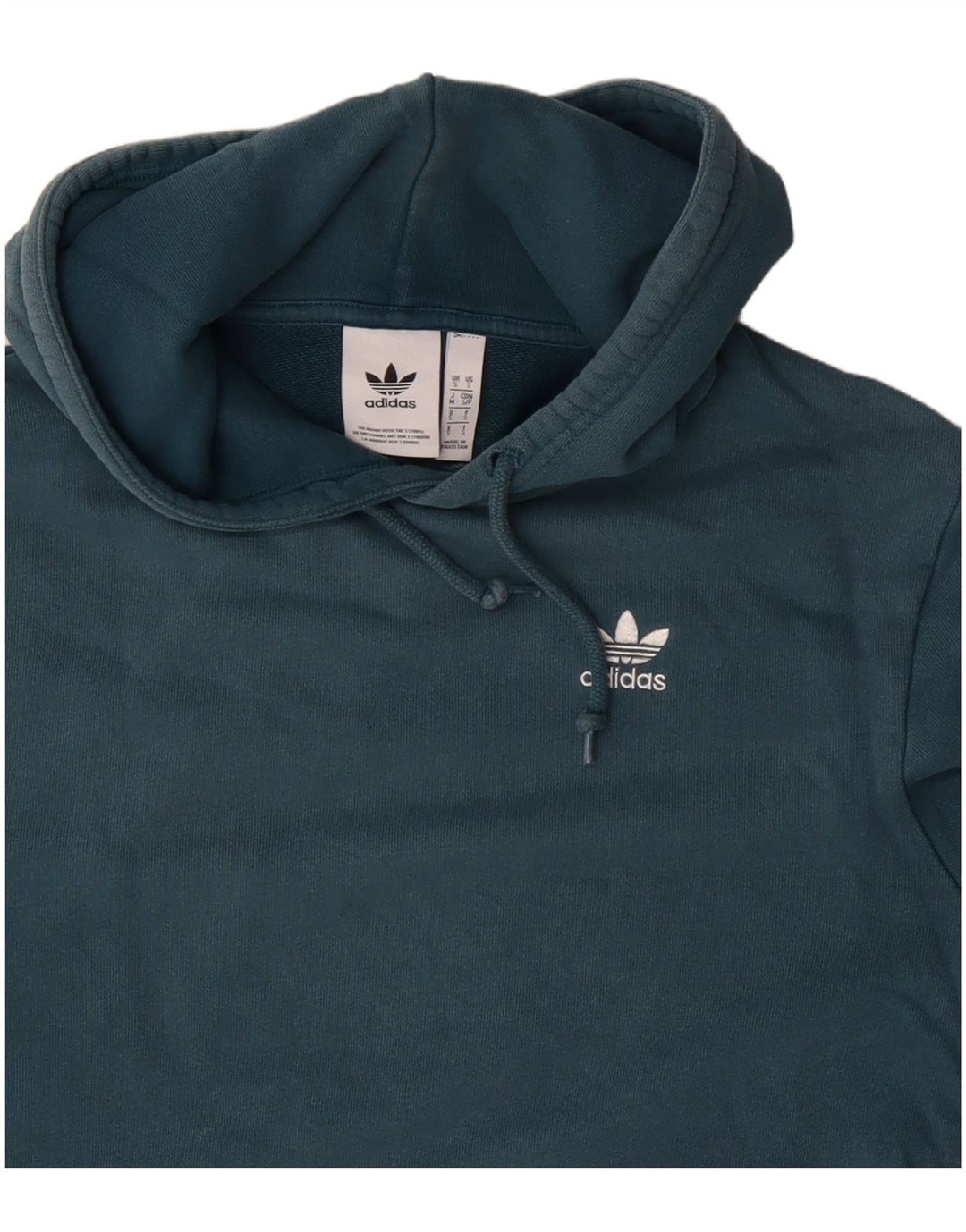 Мужской джемпер с капюшоном Adidas, маленький синий, хлопок
