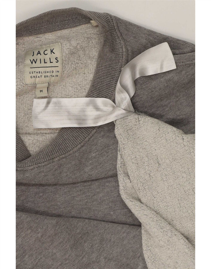Мужской свитшот Jack Wills, хлопковый джемпер среднего серого цвета в крапинку