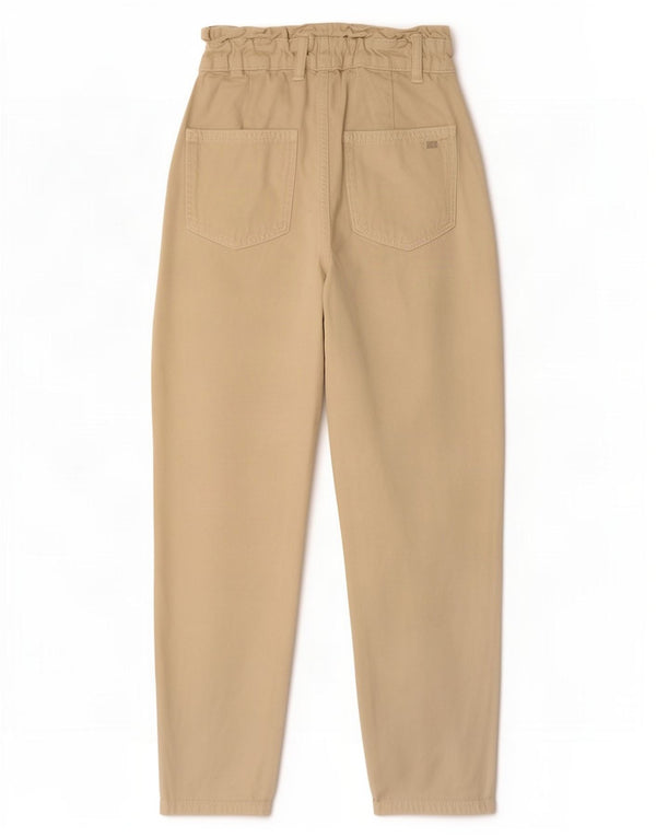 Женские зауженные джинсы с высокой талией Zara EU 32 2XS W22 L24, бежевый хлопок