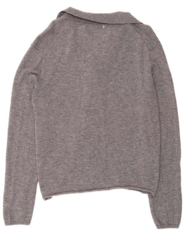 Женский кардиган Zara UK 18 XL, серый шерстяной свитер