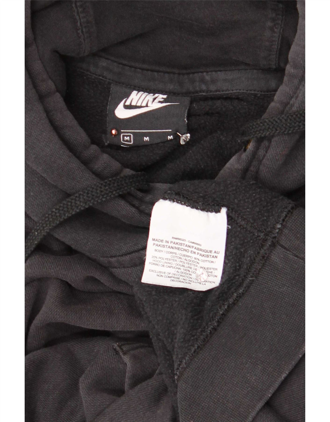 Мужской джемпер с капюшоном Nike, средний черный, хлопок